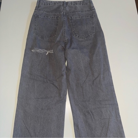 S.O.N.G. 90’s Boyfriend Jean Distressed Solid Gray Denim Jeans Size 1 / 25 - Picture 5 of 8